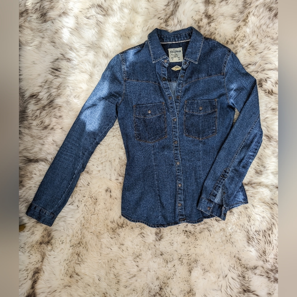 Women'S Denim long sleeve shirt